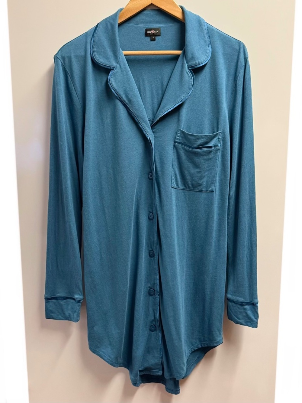 Cosabella Bella Nightshirt Blue Blue Piping S